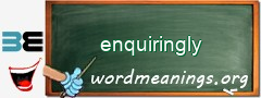 WordMeaning blackboard for enquiringly
